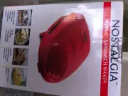 Nostalgia My Mini Sandwich Maker Red New In Box Grilled Cheese Maker