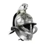 Gladiator Helmet With Black Plume New Medieval Spartacus Knight Warrior Helmet