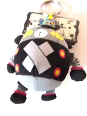 Panda Z Black Ham Gear Plush Keychain 2004 Robonimal 1st Enemy Robot Japan Anime