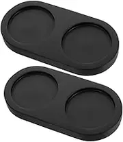 2pcs Wooden Pepper Grinder Holder Tray Multifunctional Kitchen Accessory for Spice Bottles Grinders Stylish Coaster for Dining with Smooth Surface Each