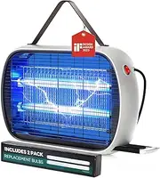 Buzbug Fly Zapper Indoor Insect Catcher for 5000 Sq. Ft., 2 Extra Replacement Bulbs, 20W Instant Electric Insect Fly Killer, Mosquito Fly Trap for Home Kitchen Restaurant Patio Office -MA015