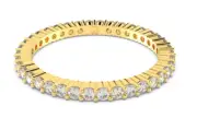 Swarovski - Matrix Vittore ring - Round cut, White, Gold-tone finish - Size: 50