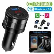 Car FM Transmitter Wireless Bluetooth Dual USB Charger MP3 Player USB Charger