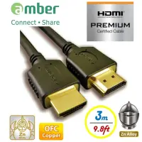 在飛比找momo購物網優惠-【AMBER】HDMI 2.0 公對公 4K HDMI線-3