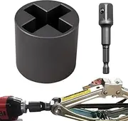 Scissor Jack Socket Adapter | Electric Adapter for Drill and Trailer Trolley - Quick Attachment for Motorhome, Boat and Garage Leveling
