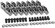 PRW Rocker Arm, Sportsman, 7/16 in Stud Mount, 1.65 Ratio, Roller Tip, Steel, compatible with Pontiac V8, Set of 16
