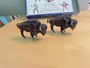 2 Britains 1980's Solid Core Buffalos 1/32nd figure (Oct.Listing)