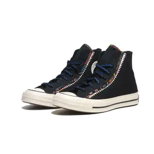 CONVERSE 帆布鞋 CHUCK 70 HI 黑色 高筒 民族風 1970 男女 A04405C