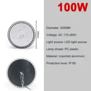 High Bay Light 100W 150W 200W UFO LED 220V 6000K Warehouse Garage Light Super Br