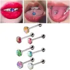 Stainless Steel Silver Barbell Bar Tongue Ring Studs Nipple Body Piercing Gift
