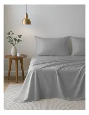 [Royal Comfort] Opulence Washed Microfibre Sheet Set in Grey
