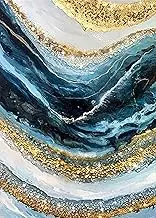 JATOK Abstract 5D Diamond Painting Kits for Adults Landscape Wave Paint with Diamonds Full Round Embroidery Pictures Arts Kits Diamond Art Kits for Home Wall Decor 11.8x15.7in