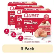 (3 pack) Quest Protein Cookie, Strawberry Cake Frosted Cookie