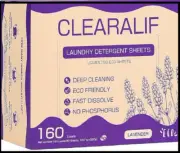 Laundry Detergent Sheets 80 Sheets (Up to 160 Loads), Lavender -