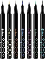 Glitter Eye Liner Pencils Set - Vibrant Eye Liner Pencil Set,7pcs Glitter Waterproof Eye Color Eye Shadow Pencil Pearl Eye Liner Kit Smudge Proof Long-Lasting Pen For Women