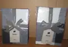 West Elm Heather Taylor Home Gingham EURO Shams Set of two Midnight Blue New