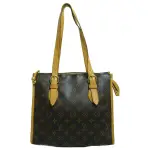 【二手名牌BRAND OFF】LOUIS VUITTON 路易威登 棕色 原花 PVC塗層帆布 POPINCOURT HAUT 肩背包 M40007