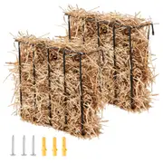 Livestock Hay Feeder 2 Packs 24 Gallons Wall Mounted Goat Hay Rack