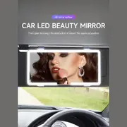 Danoz Smart - Car Interior Mirrors Sun Visor Plate LED HD Makeup Mirror for Girls Women Rechargeable Fill Light Universal Thin Vanity Mirror