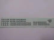 The Herald King HO Decal "Yellow River Railroad" ~ TS