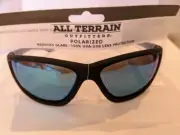 All Terrain Outfitters Black w Blue Polarized Sunglasses 100% UVA/UVB