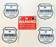 Home Security Camera Sticker signs For Windows Burglar Brinks Alarm Systems