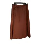 Eileen Fisher linen skirt Ruset Brown NWT Womens Size Small Petite