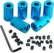 6Pack ZYCST Aluminium Alloy Shaft Coupling Rigid Stepper Motor Wheel Coupler Joint Connector for DIY Car Boat Airplane 3D Printers, 5mm to 5mm
