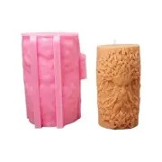3D Tree Carved Cylinder Silicone Molds Cylinder Silicone Molds