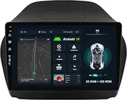 Android 14 Car Stereo Compatible for Hyundai Tucson/IX35 2009-2015 Wireless Carplay Android Auto 10" IPS Touch Screen RDS Car Radio with Sat Navi/WiFi/BT/FM/USB/Mirror Link Camera