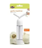 Chef'n 102-474-009 White Plastic Quick Release Top Garlic Machine 7 L x 2 W in.