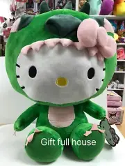 Sanrio Hello Kitty Green Dragon Costume 17" Plush Figure Girls Stuffed NWT