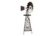 Willow & Silk Rust Windmill Garden Ornament/Statue Garden Decor 74x160cm