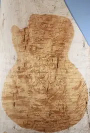 Figure Electric Bass Top Curly Spalted Maple Wood Set Luthier Supply