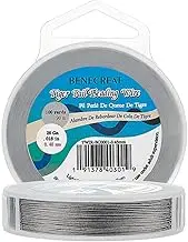 300-Feet Tiger Tail Beading Wire 7-Strand Bead Stringing Wire (0.45Mm/.0117Inch) Stainless Steel Color