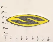 Vintage Smith Optics 8" Team Sticker Yellow Black Skull Surf Skate Fish SG