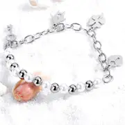 Polished Charm Bracelet In White Gold