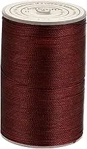HOODANCOS 1pc Round Waxed Thread for Leather Sewing Durable Stitching Thread for Craft DIY for Bags Bookbinding and Shoe Repair Red Brown