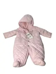 NEW Ralph Lauren Pink Hooded Snowsuit Newborn/Infant Girl