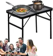 Folding Camping Table - Outdoor Compact Folding Camp Table - Aluminum Alloy Non-Slip Tabletop, Adjustable Height Outdoor Gear Portable for Picnic Grilling Party
