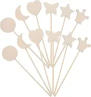 Make Your Own Wooden Wands DIY Fairy Stick Toys Princess Party Favors Wizard Wand Kit 12pcs Bulk Fairy w