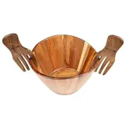 Acacia Salad Bowl with Claw Servers Size 30cm by Alex Liddy