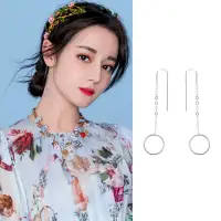 在飛比找momo購物網優惠-【梨花HaNA】韓國簡約鏤空光圈耳線耳環