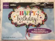 16” X 27” (41cm X 69cm) ANAGRAM SUPER SHAPE FOIL BALLOON NIP HAPPY BIRTHDAY!