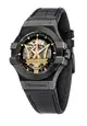 【2年保修】 瑪莎拉蒂 Potenza系列 42mm 黑色鏤空錶盤男士自動機械腕錶 -R8821108036