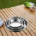 3x Stainless Steel Frying Pan Omelette Pan for Electric Restaurant Induction