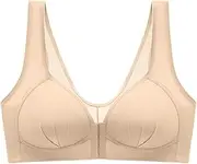 [Generic] Ladies Bras Plus Size Black Bralette Crop Top Lace Strapless Backless Bra Push Up Non Wired Full Support Womens Front Fastening Pack Sexy Ped Sports with Clear Back 36E