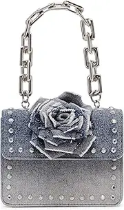 [Steve Madden] Bmckenna Mini Rosette Crossbody, Blue, Blue