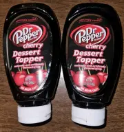 Dr Pepper Cherry Dessert Topper 12 Oz Squeeze Bottle - 2 Pack Topping Ice Cream