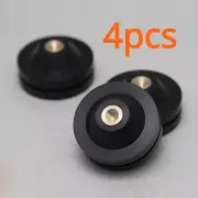 4pcs HIFI Audio Amp Speaker Spike Isolation Ebony Wooden Base Pads Stand Feet